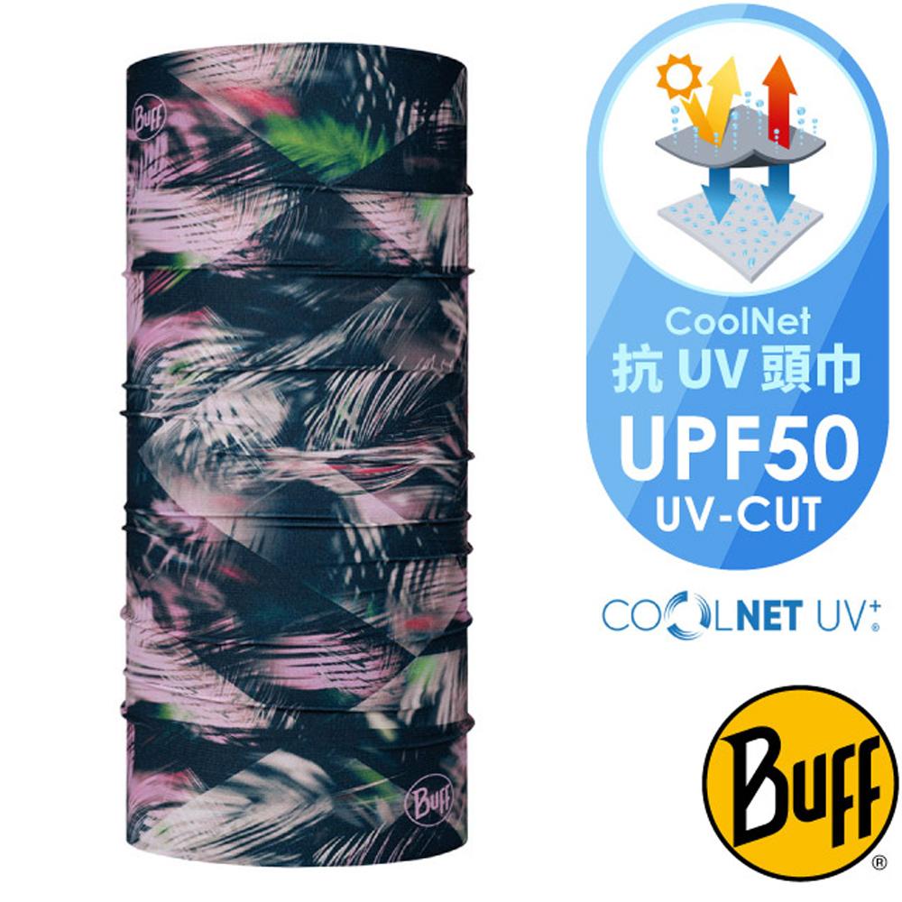 【西班牙 BUFF】Coolnet抗UV頭巾.超輕量彈性透氣魔術頭巾(吸溼排汗)/BF128441-555 熱情叢林✿30E010
